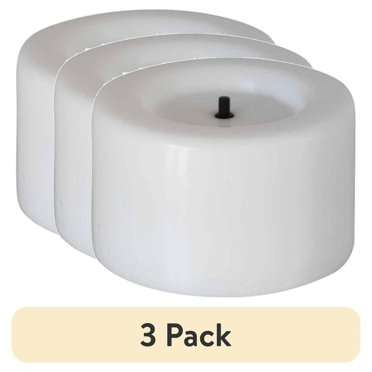 Edge Collections – 4.60" – Flameless Unscented LED Tealight Candles (White) – 6 Pieces